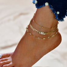 Load image into Gallery viewer, Vintage Handmade Shell Beads Sea Turtle Anklets For Women Girl New Multi Layer Anklet Leg Chain Bracelet Bohemian Summer Jewelry