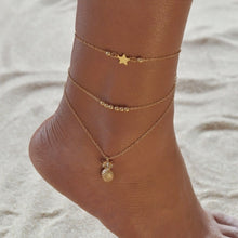 Load image into Gallery viewer, Vintage Handmade Shell Beads Sea Turtle Anklets For Women Girl New Multi Layer Anklet Leg Chain Bracelet Bohemian Summer Jewelry
