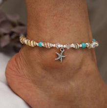 Load image into Gallery viewer, Vintage Handmade Shell Beads Sea Turtle Anklets For Women Girl New Multi Layer Anklet Leg Chain Bracelet Bohemian Summer Jewelry