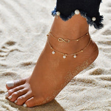 Load image into Gallery viewer, Vintage Handmade Shell Beads Sea Turtle Anklets For Women Girl New Multi Layer Anklet Leg Chain Bracelet Bohemian Summer Jewelry